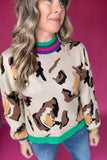 THML: Love You Leopard Sweater