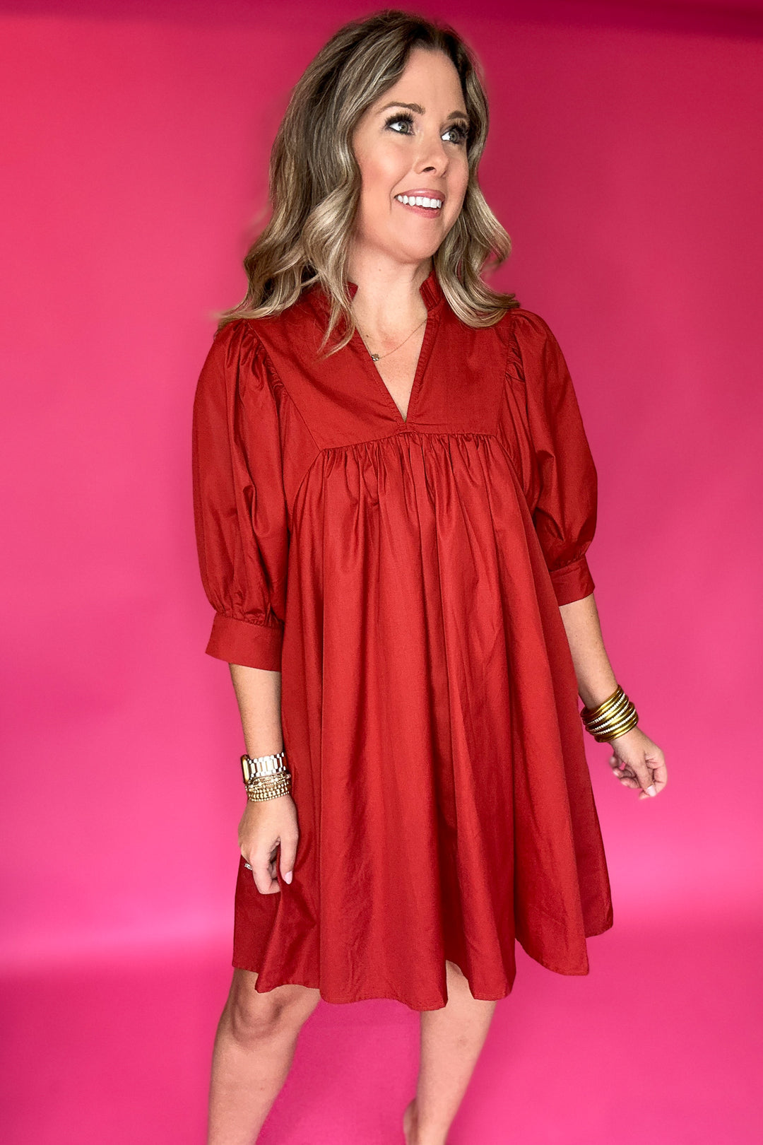 Simply The Best Dress - Brick