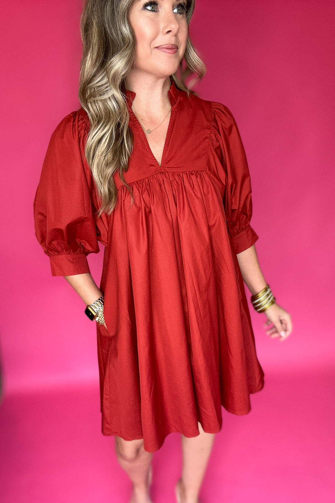 Simply The Best Dress - Brick
