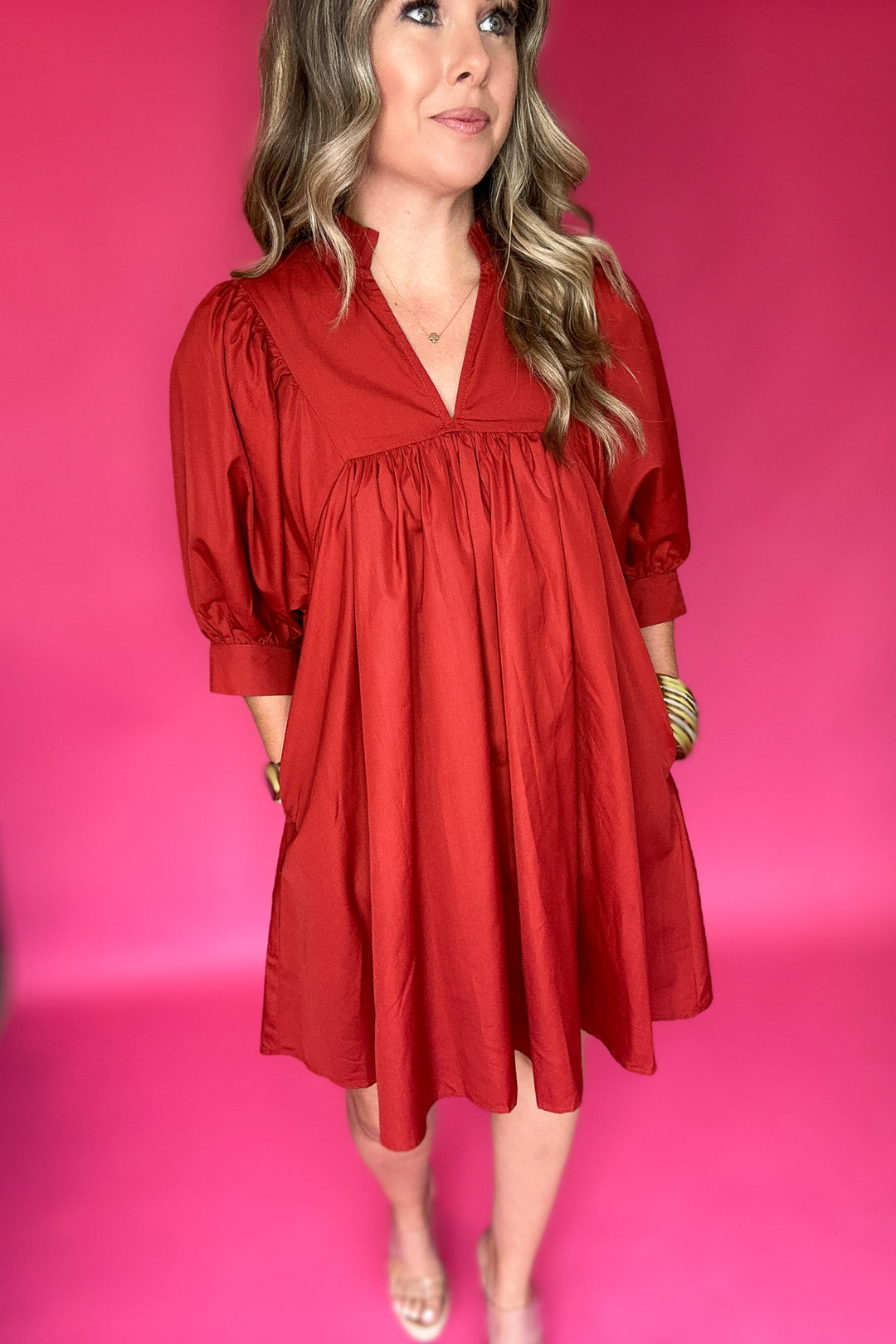 Simply The Best Dress - Brick