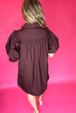 Ruffle Goes On Dress - Deep Plum