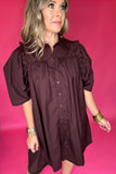 Ruffle Goes On Dress - Deep Plum