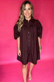 Ruffle Goes On Dress - Deep Plum