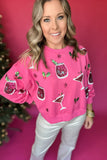 Holiday Spirits Cocktail Sweater