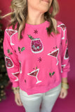 Holiday Spirits Cocktail Sweater