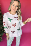 Katie Sweatshirt Sequin Bows