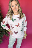 Katie Sweatshirt Sequin Bows