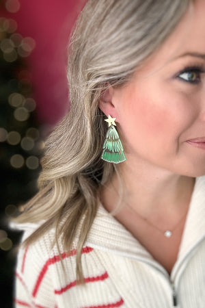 Merry + Bright Earrings - Green