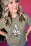 Leopard Christmas Tree Tee