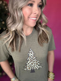 Leopard Christmas Tree Tee