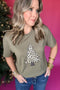 Leopard Christmas Tree Tee