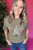 Leopard Christmas Tree Tee