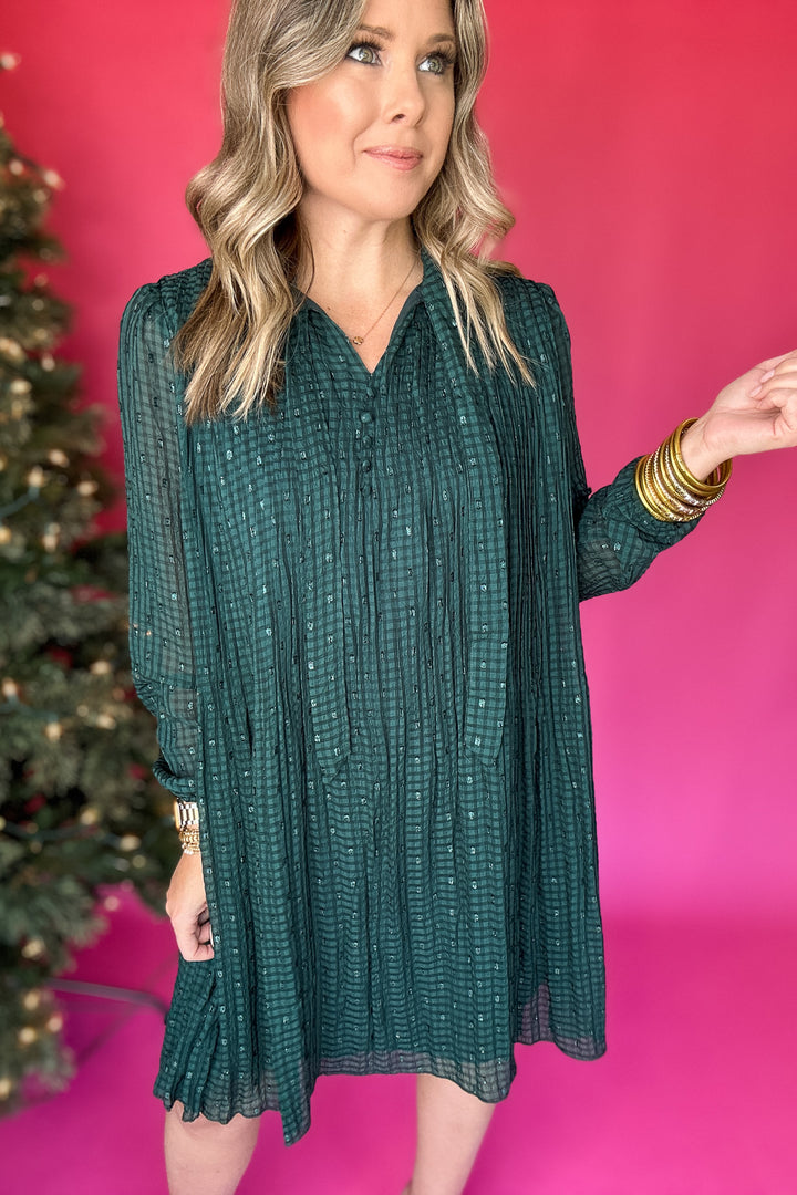 Molly Bracken: Shine On Hunter Green Dress