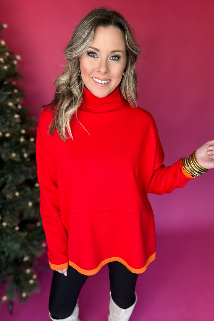 THML: Most Like You Sweater Tunic - Red