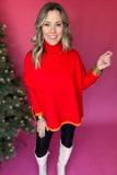 THML: Most Like You Sweater Tunic - Red