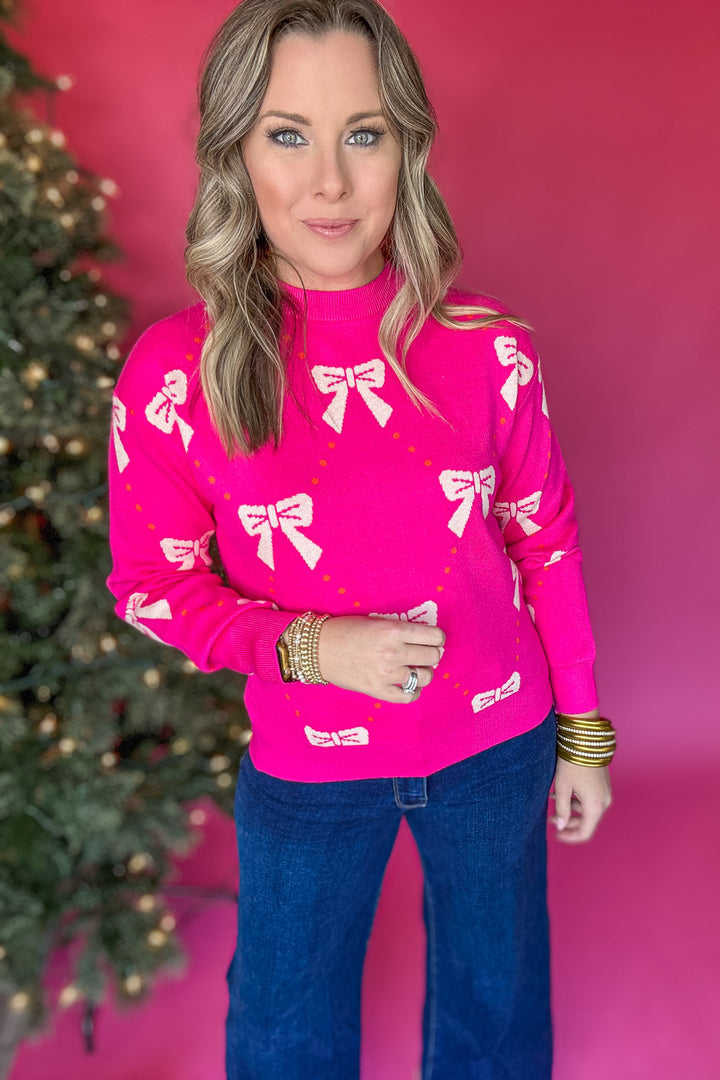THML: Pretty Bow Please Sweater - Pink