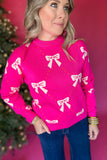 THML: Pretty Bow Please Sweater - Pink