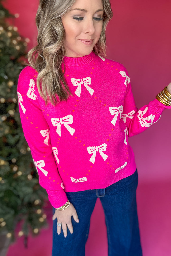 THML: Pretty Bow Please Sweater - Pink