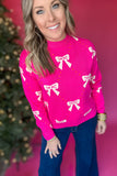 THML: Pretty Bow Please Sweater - Pink