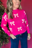 THML: Pretty Bow Please Sweater - Pink