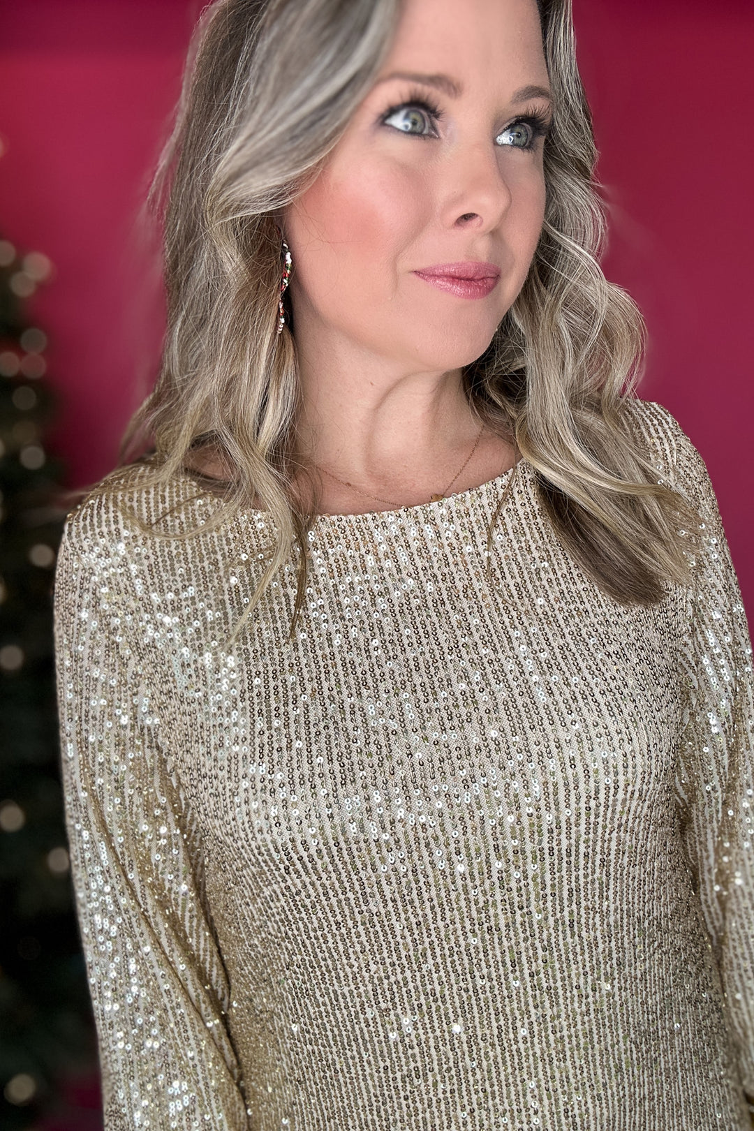 Z Supply: Andromeda Sequin Mini Dress - Champagne