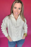 Molly Bracken: Shine Bright White  Sequin Sweater