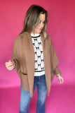 Back To Basics Tan Winged Cardigan