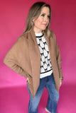 Back To Basics Tan Winged Cardigan