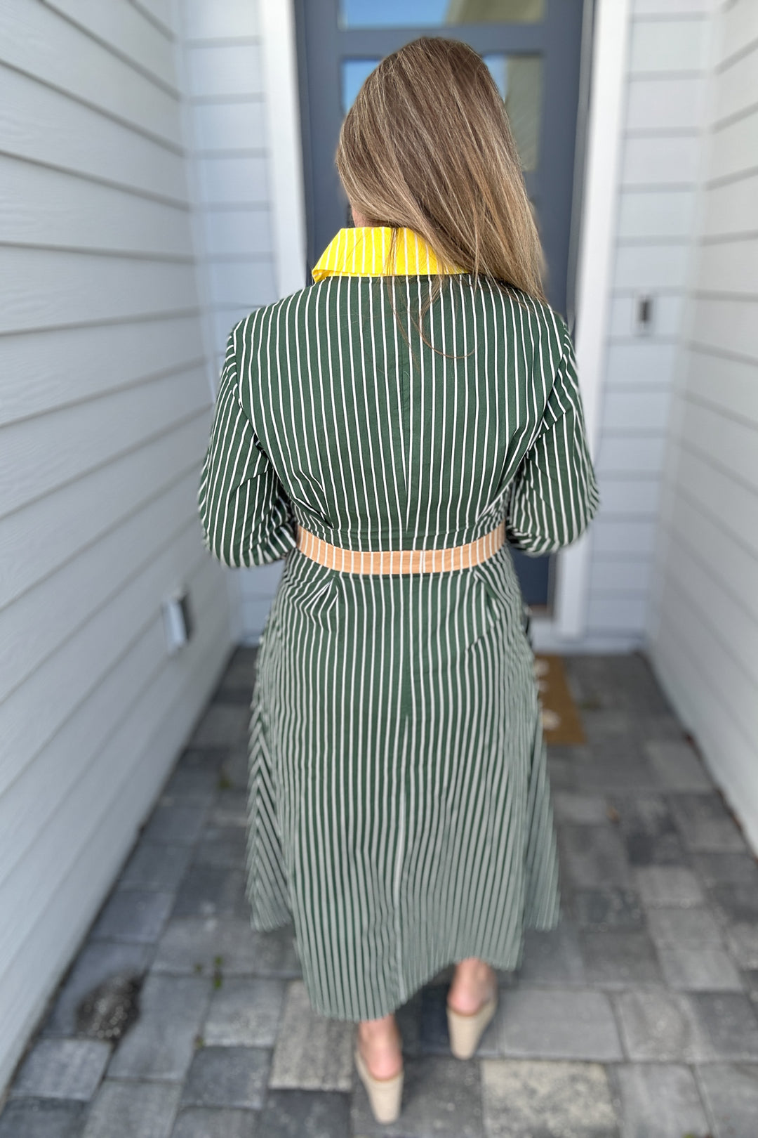 The Color Pop Stripe Shirt Dress