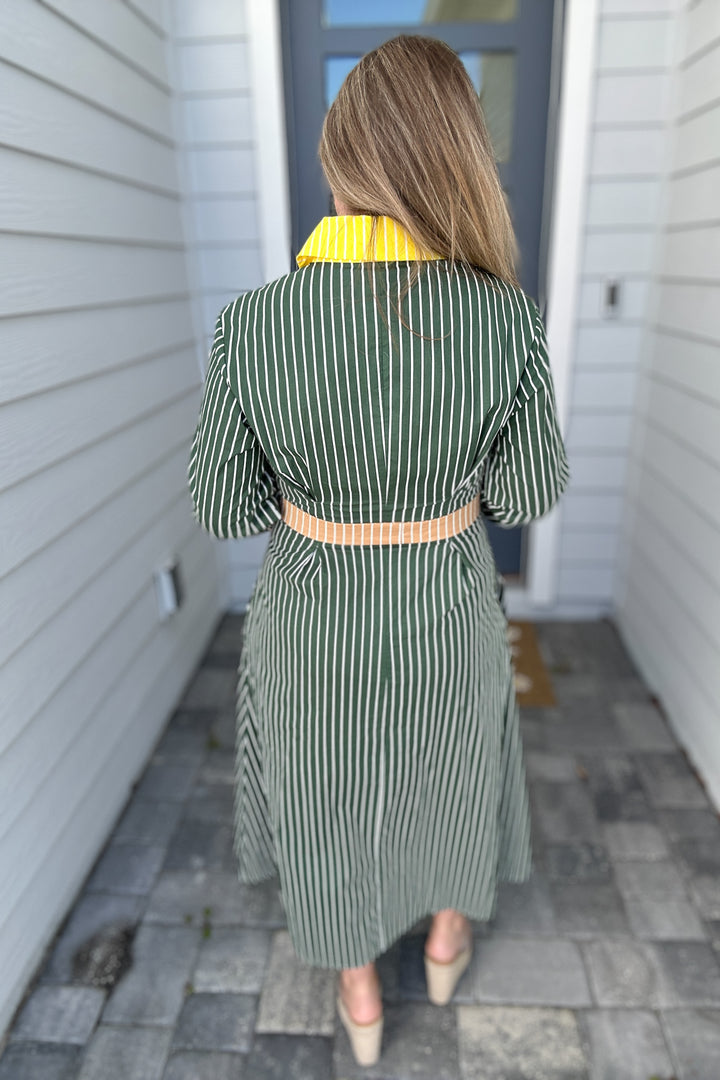 The Color Pop Stripe Shirt Dress