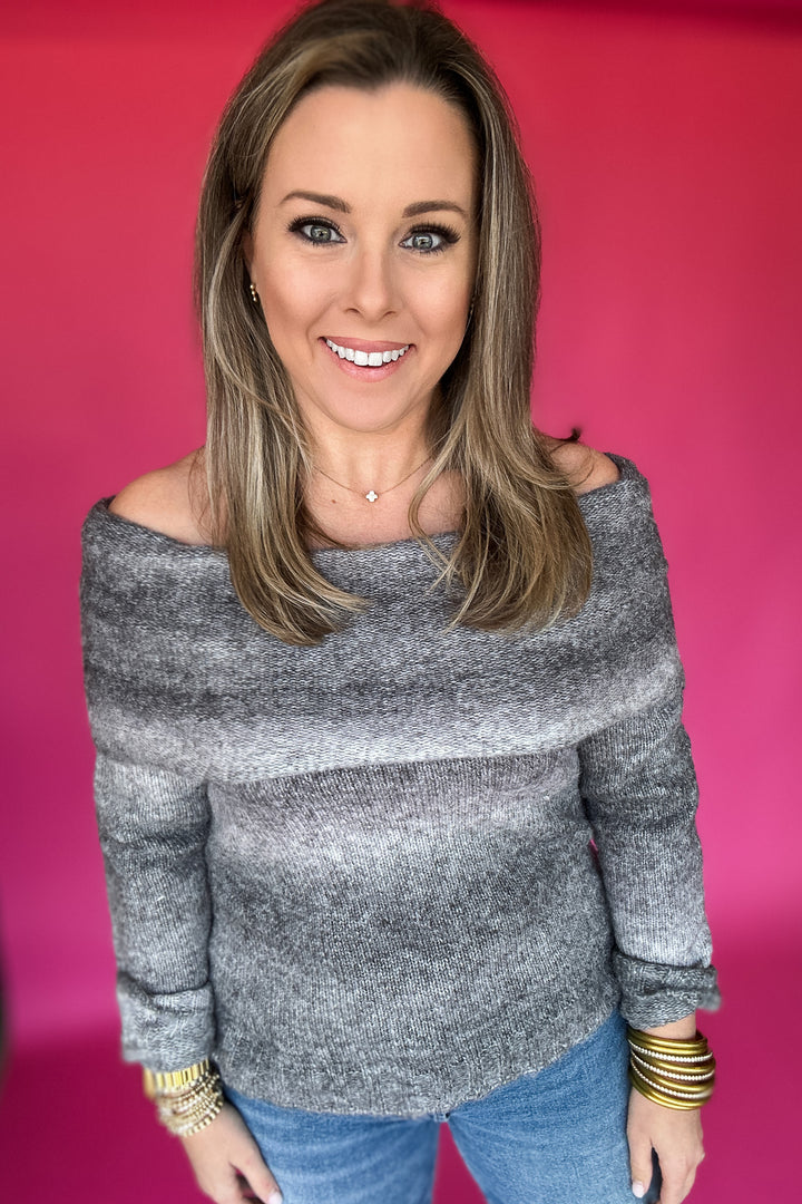 Cozy Chic Off-the-Shoulder Knit Top