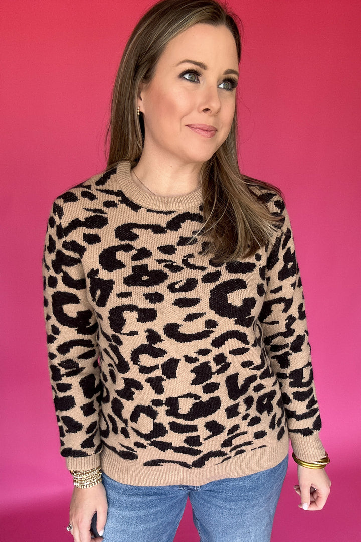 Wildly Yours Leopard Knit Sweater