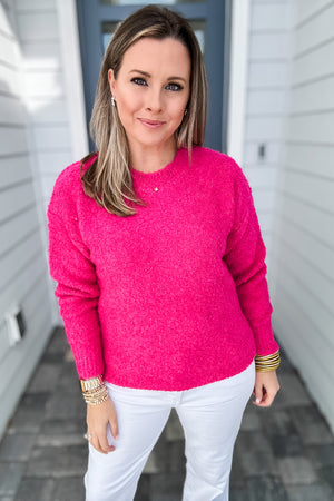 Molly Bracken: Hot Pink Spring Sweater