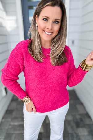 Molly Bracken: Hot Pink Spring Sweater