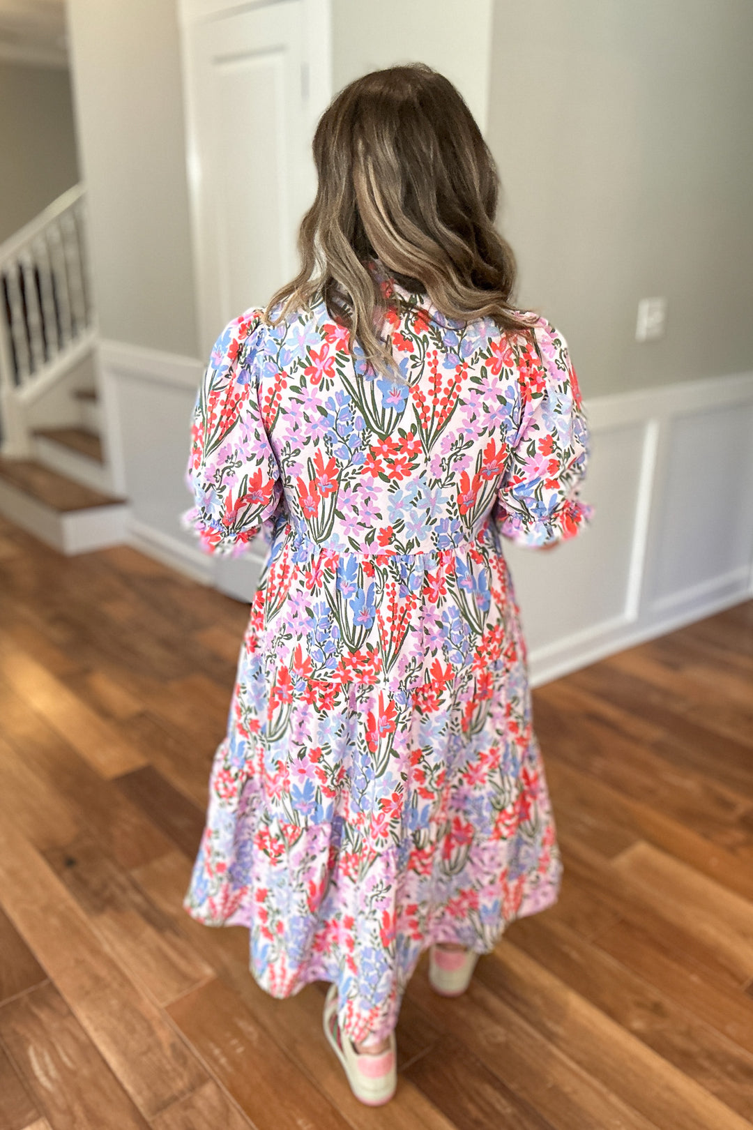 Evie Midi Dress - Happy Blooms