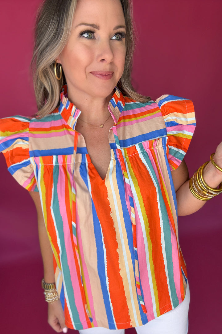 Radiant Glow Ruffle Blouse
