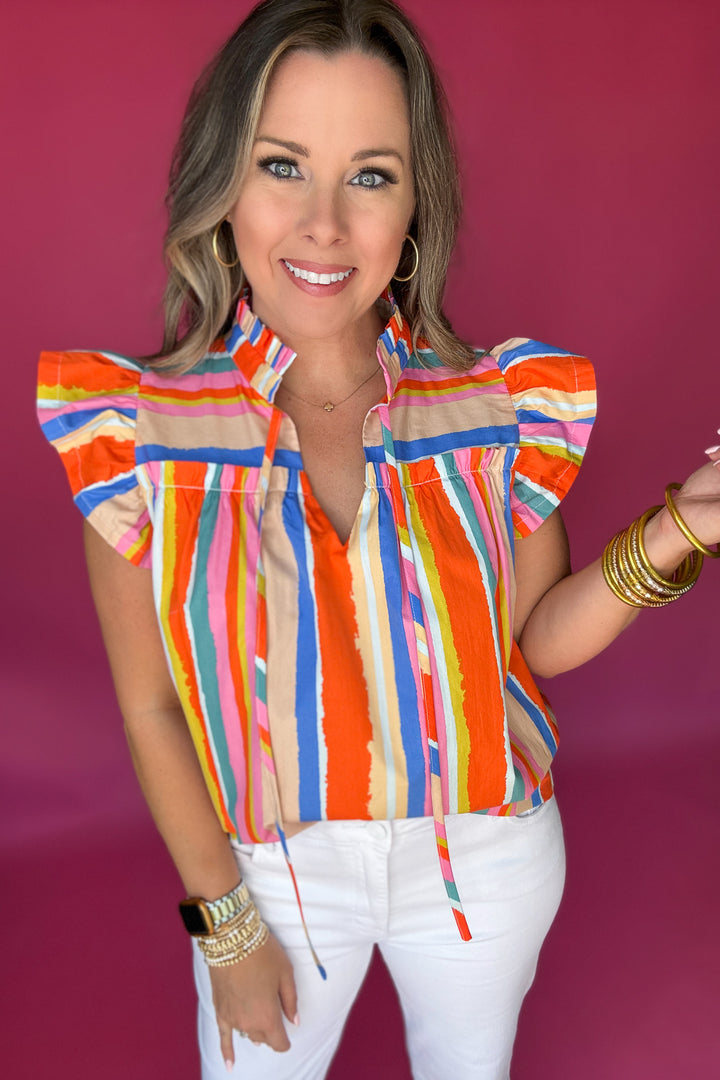 Radiant Glow Ruffle Blouse