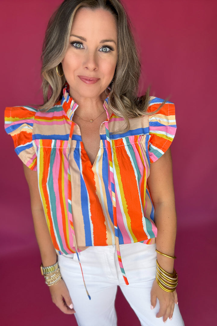Radiant Glow Ruffle Blouse