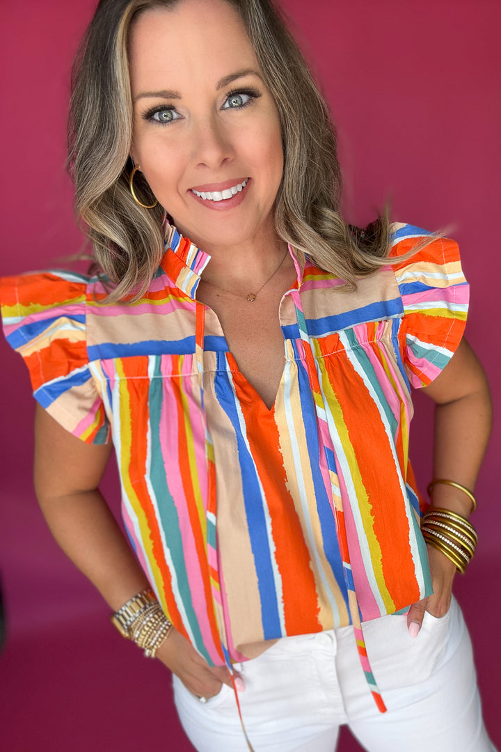 Radiant Glow Ruffle Blouse