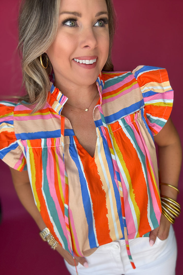Radiant Glow Ruffle Blouse