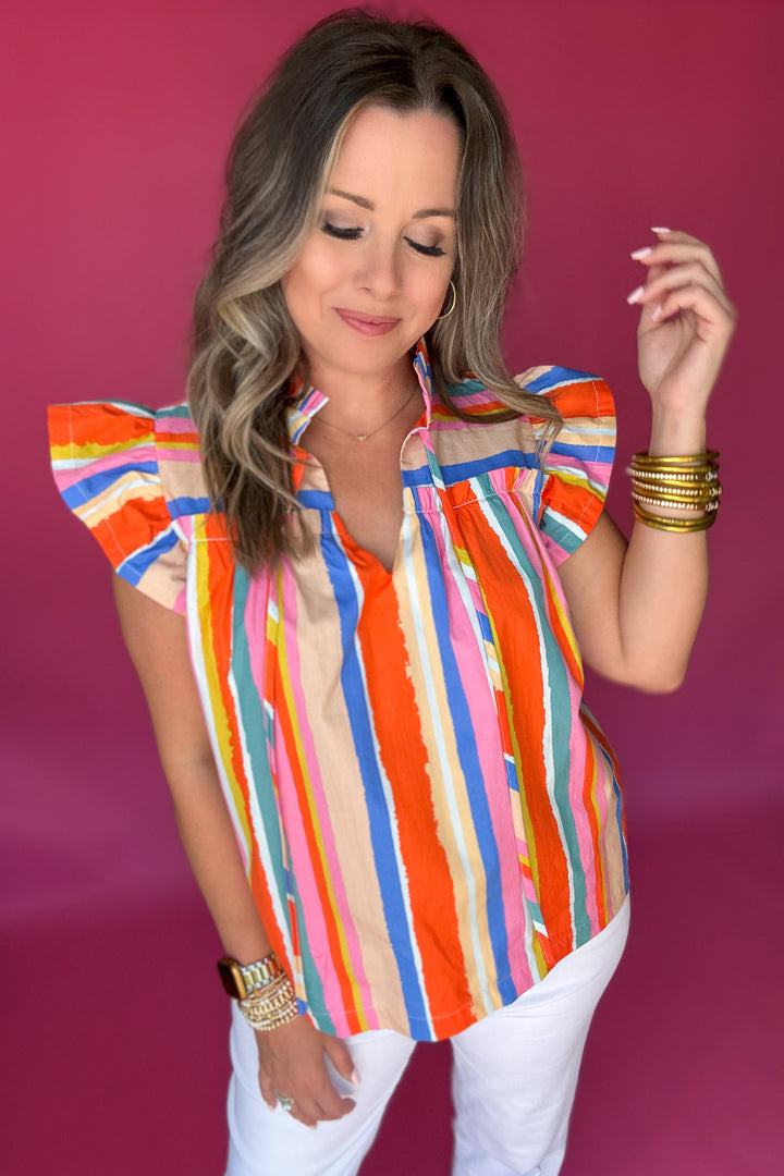 Radiant Glow Ruffle Blouse