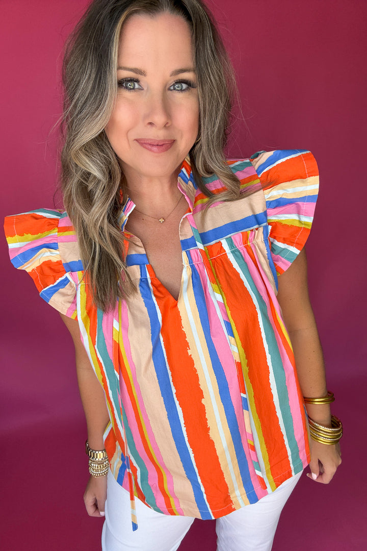 Radiant Glow Ruffle Blouse