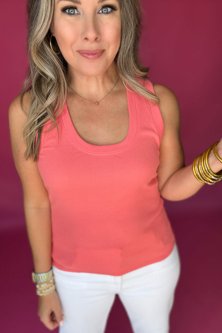 Z Supply: Sirena Rib Tank - Sunset Pink