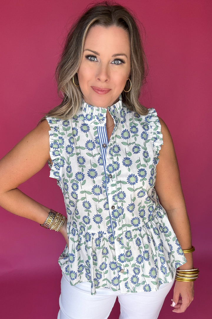 Delicate Charm Ruffle Tank - Mint