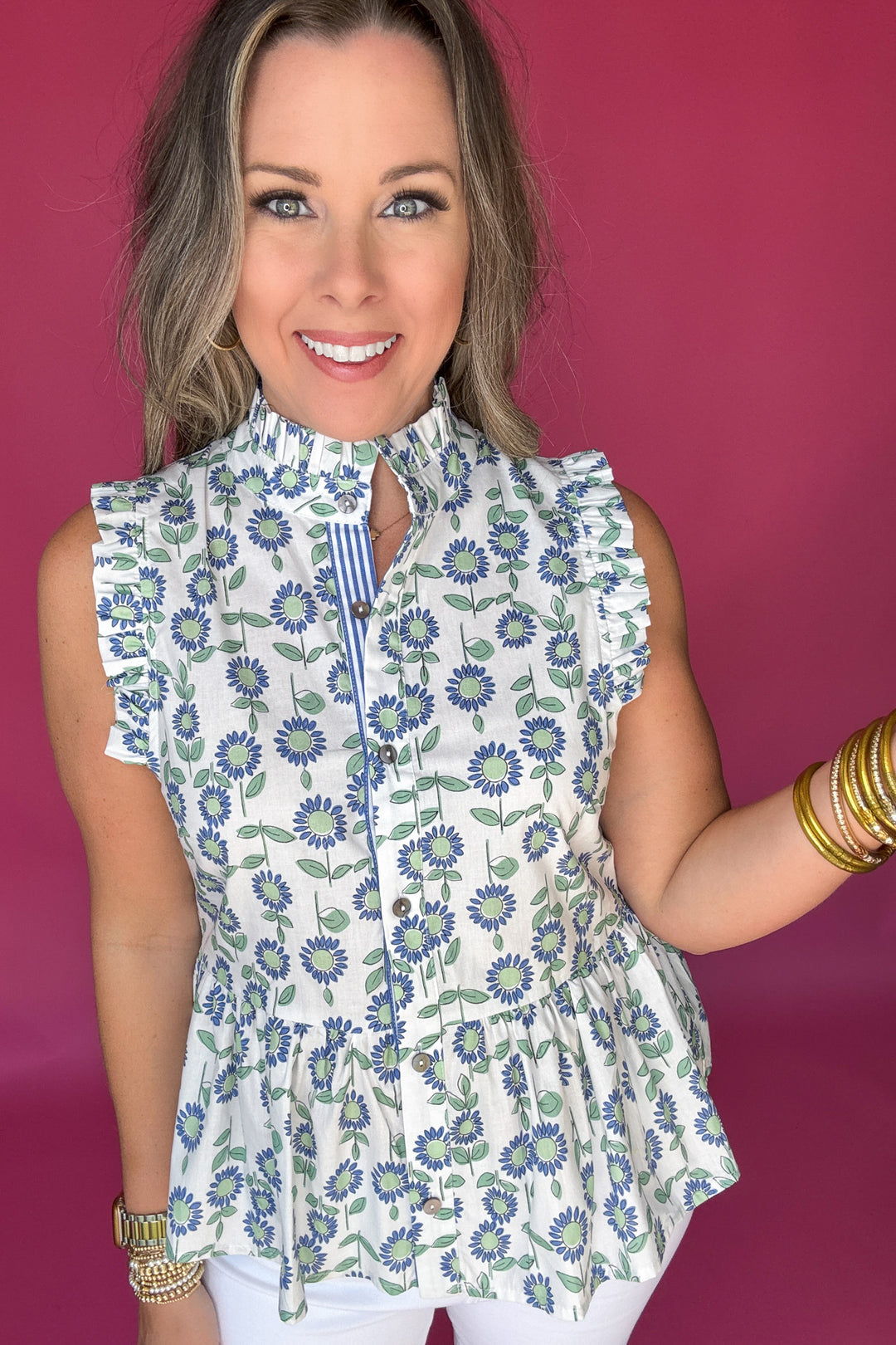 Delicate Charm Ruffle Tank - Mint