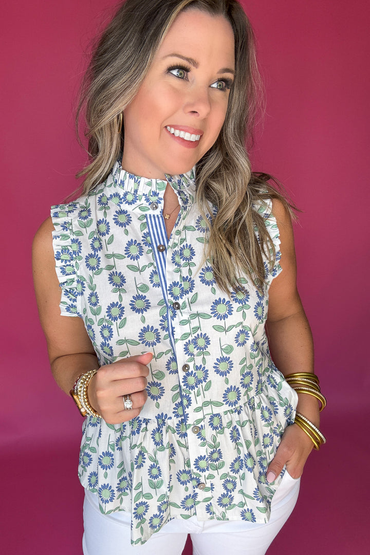 Delicate Charm Ruffle Tank - Mint