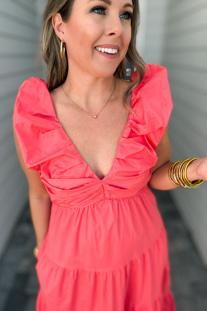 Hampton Maxi Dress - Coral