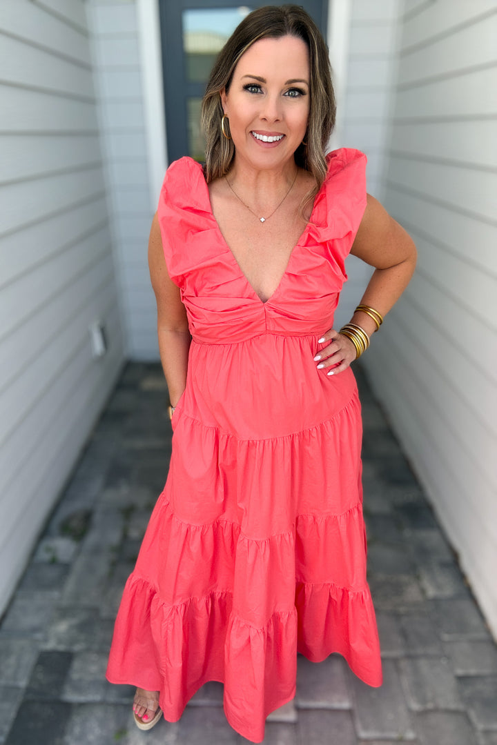 Hampton Maxi Dress - Coral