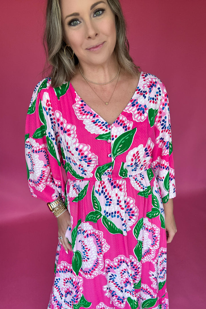 Mary Square: Melissa Dress - Petal Tango Pink