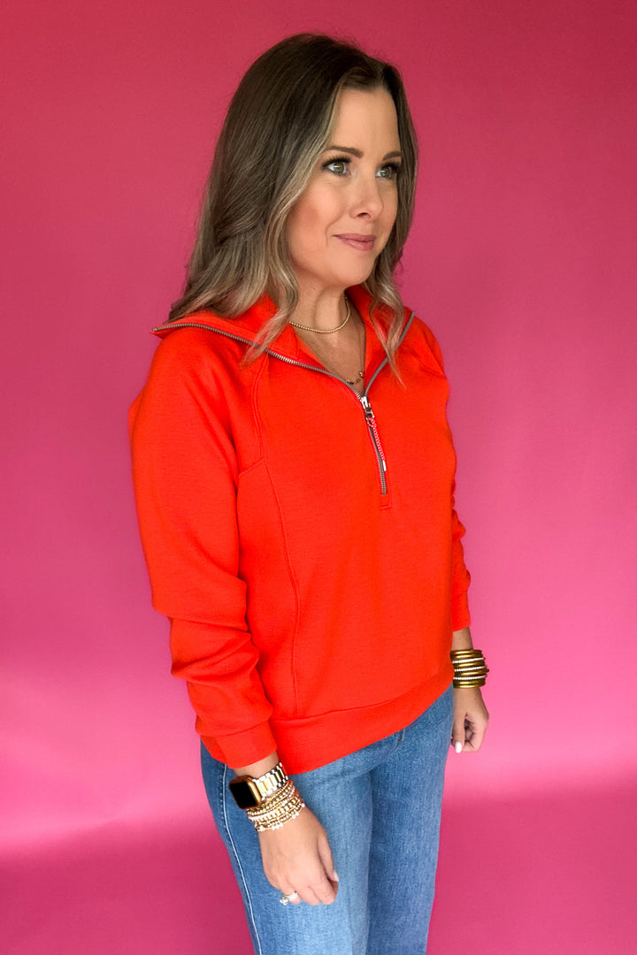 SPANX: AirEssentials Half Zip - Poppy